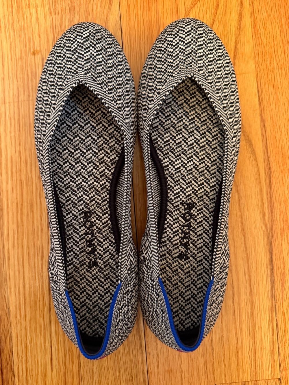 Rothy's Slate Herringbone The Flat size 8